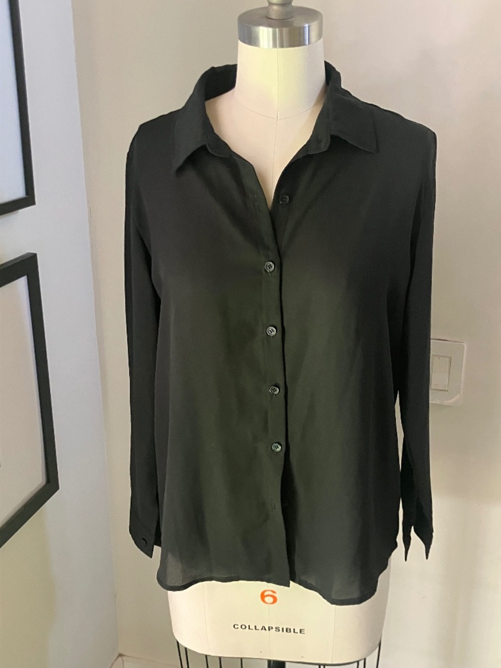 Black Chiffon Blouse